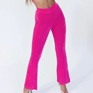 Princess Polly Hot Pink Flare Pants